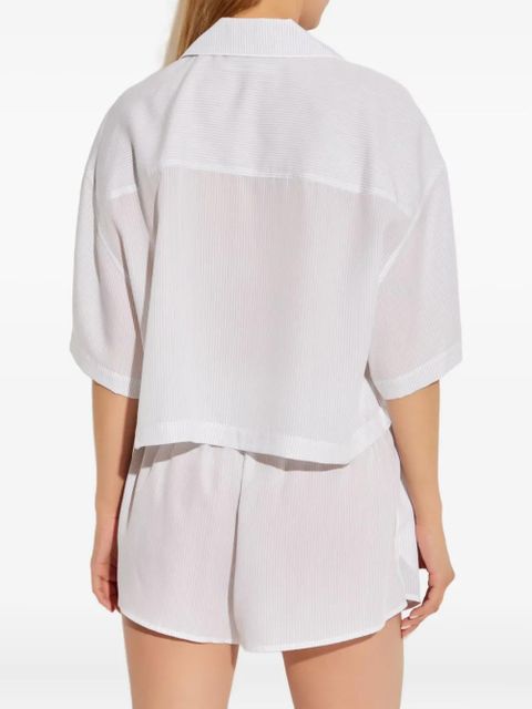 Alexander Wang pinstripe short-sleeve top - White