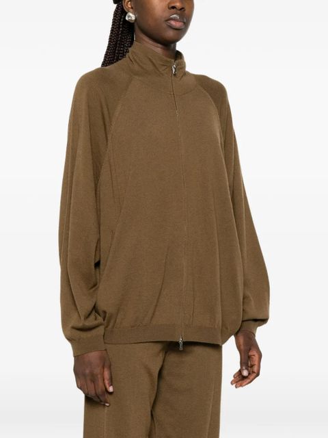 The Frankie Shop Baxe zip-fastening cardigan - Brown
