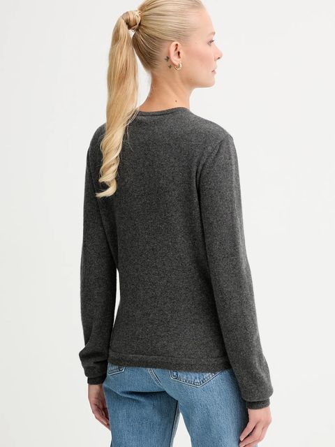 Bally sweter kaszmirowy damski kolor szary lekki WKN07P