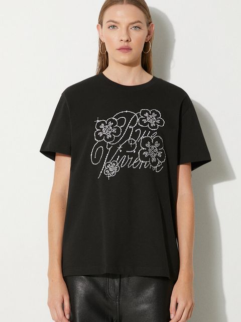 Kenzo t-shirt bawełniany Constellation Emb damski kolor czarny FE62TS1434SG.99J - zdjęcie produktu nr 1