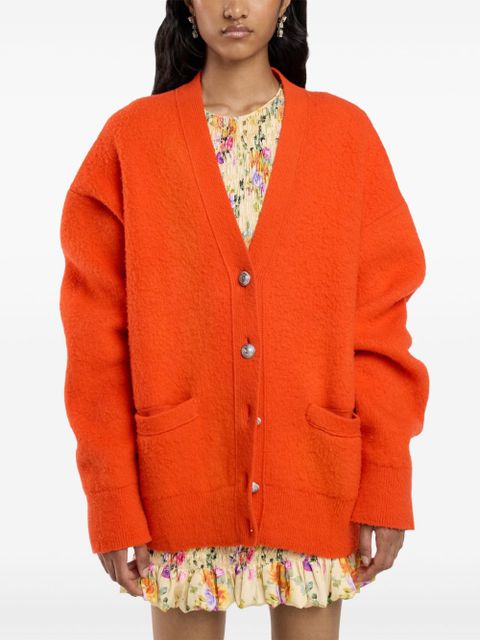 Rabanne oversized wool cardigan - Orange