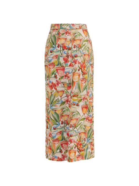 FARM Rio tiered floral skirt - Neutrals - zdjęcie produktu nr 2