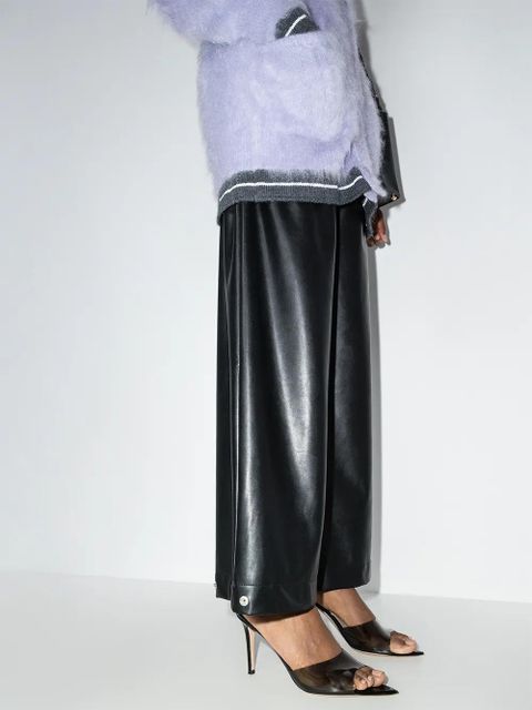 Gianvito Rossi Elle 85mm transparent-strap mules - Black