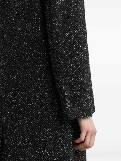 Dolce & Gabbana herringbone-pattern double-breasted coat - Black - zdjęcie produktu nr 2