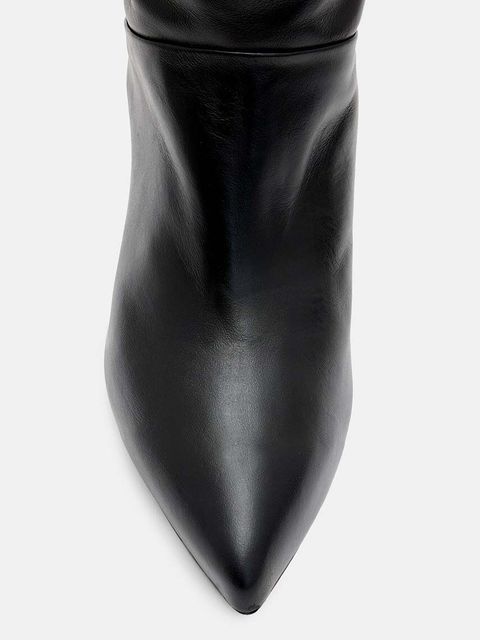 AllSaints kozaki skórzane Odyssey Boot damskie kolor czarny na szpilce W101FB
