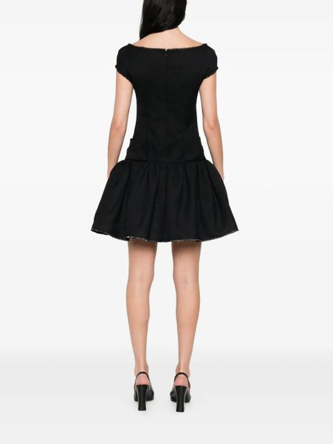 SHUSHU/TONG deep u-neckline bow dress - Black