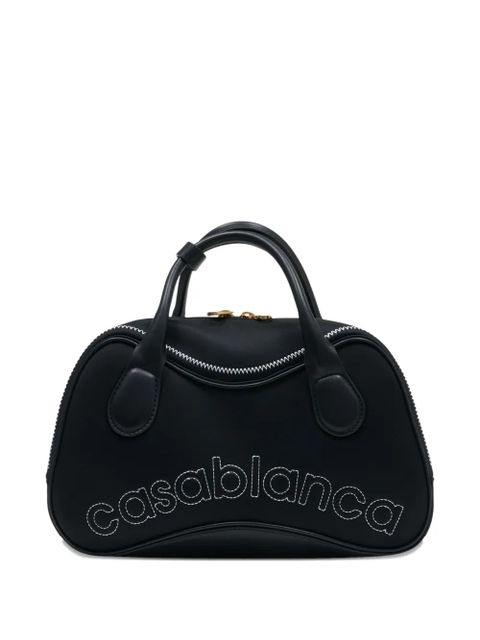 Casablanca logo-detail leather tote bag - Black - zdjęcie produktu nr 1