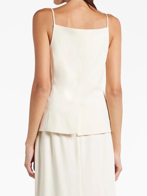 STAUD Una buttoned top - Neutrals