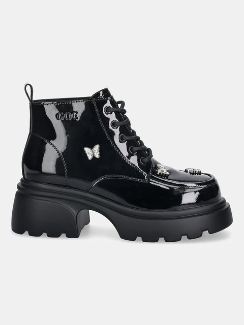 GOE botki skórzane damskie kolor czarny na słupku SS2N4102 BLACK - zdjęcie produktu nr 2