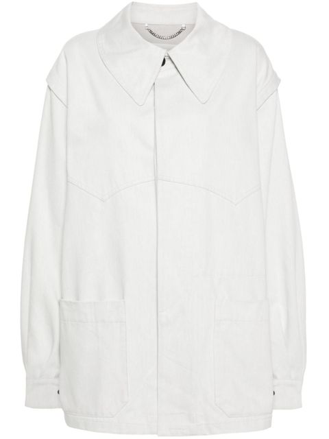 Maison Margiela oversize-collar denim jacket - Grey - zdjęcie produktu nr 1