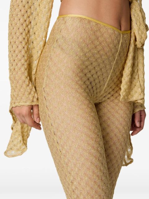 Missoni pattern knitted beach pants - Gold - zdjęcie produktu nr 2