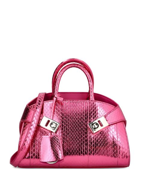 Ferragamo decorative buckles hug mini backpack - Pink - zdjęcie produktu nr 1