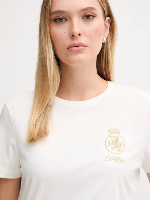 Tommy Hilfiger t-shirt bawełniany damski kolor biały WW0WW46153