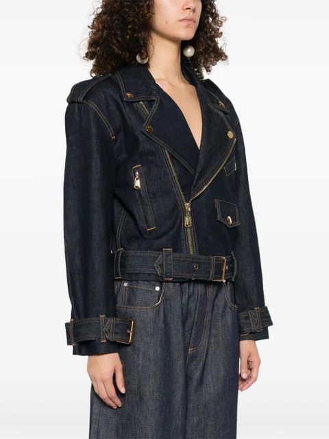 ZIMMERMANN Crush biker jacket - Blue