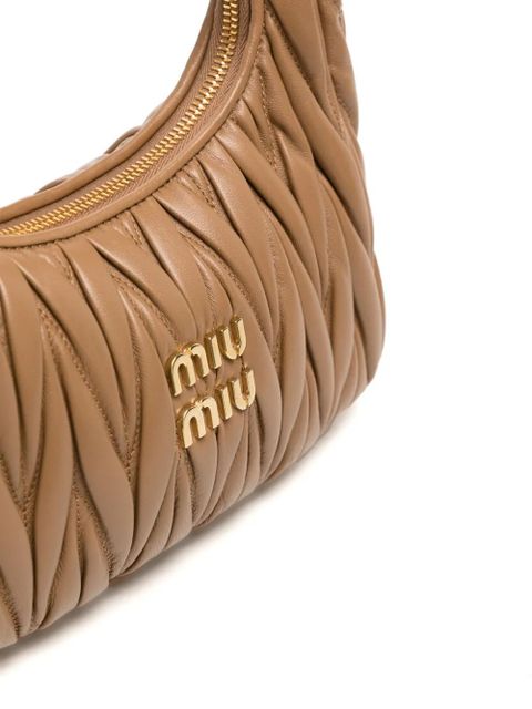 Miu Miu Wander matelassé shoulder bag - Brown