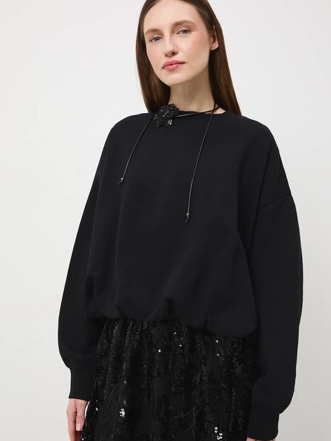 Medicine bluza damska kolor czarny gładka - zdjęcie produktu nr 1