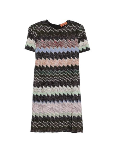 Missoni zigzag short-sleeve mini dress - Black - zdjęcie produktu nr 1