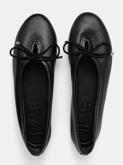 Answear.LAB baleriny skórzane kolor czarny