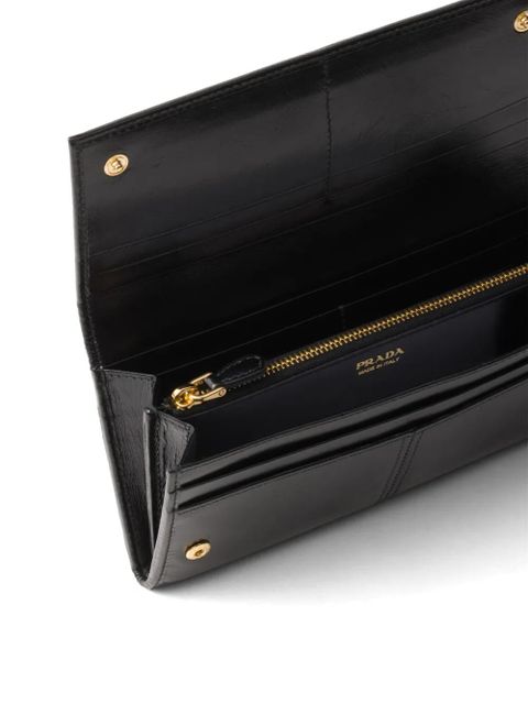 Prada large leather wallet - Black