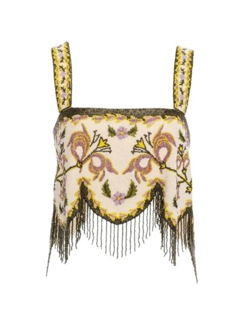 Agua By Agua Bendita Aida Aura beaded top - Neutrals - zdjęcie produktu nr 1