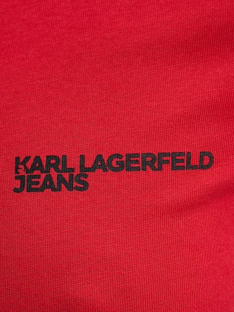 Karl Lagerfeld Jeans t-shirt bawełniany damski kolor czerwony A1W17004