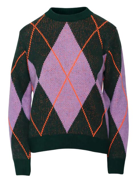 Essentiel Antwerp argyle-pattern sweater - Green - zdjęcie produktu nr 1