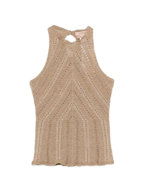 TWINSET crew-neck tank top - Gold - zdjęcie produktu nr 1