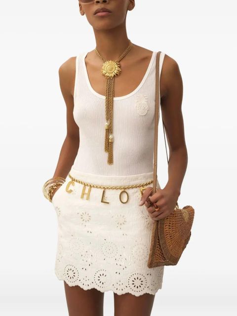 Chloé broderie-anglaise skirt - White - zdjęcie produktu nr 2