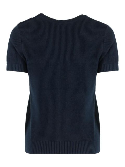 Lauren Ralph Lauren ribbed-knit T-shirt - Blue - zdjęcie produktu nr 2