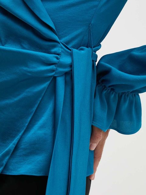 Joseph Ribkoff bluzka damska kolor niebieski gładka 243086