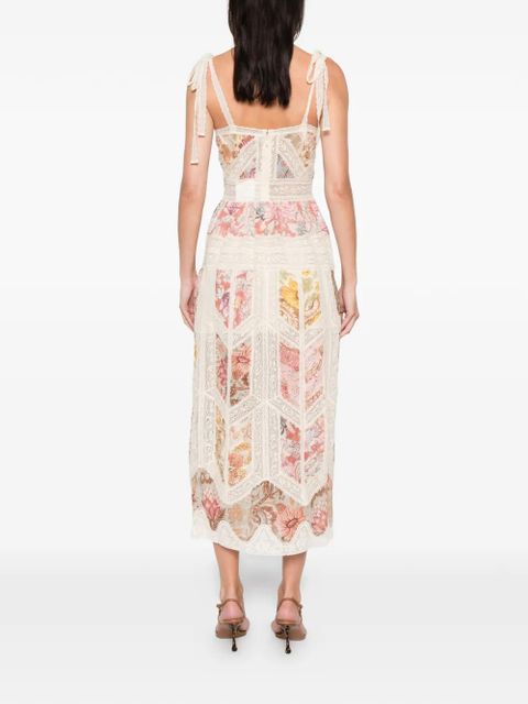 ZIMMERMANN Daylight Slip floral-print midi dress - Neutrals