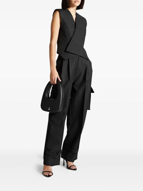 Manière De Voir Laurence wrap-front waistcoat - Black - zdjęcie produktu nr 2