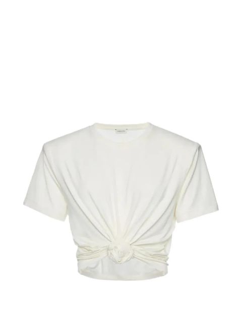 Magda Butrym knot crop T-shirt - White - zdjęcie produktu nr 1