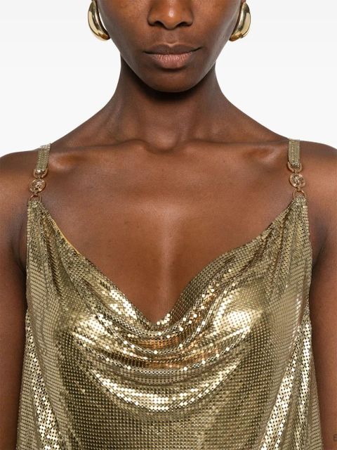 Versace v-neck dress - Gold