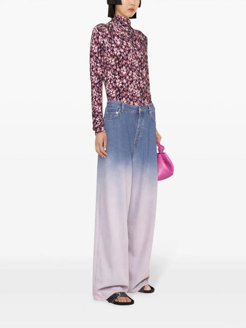 GANNI Future high-rise wide-leg jeans - Blue