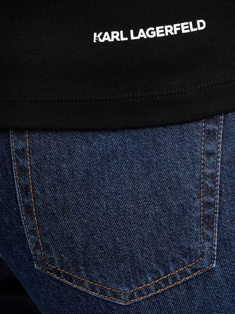 Karl Lagerfeld polo bawełniane IKON damski kolor czarny B1W17035