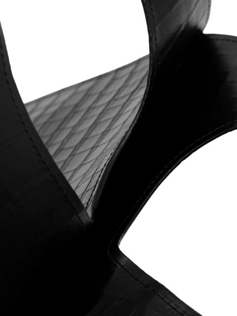 Coperni crocodile-effect heart tote bag - Black