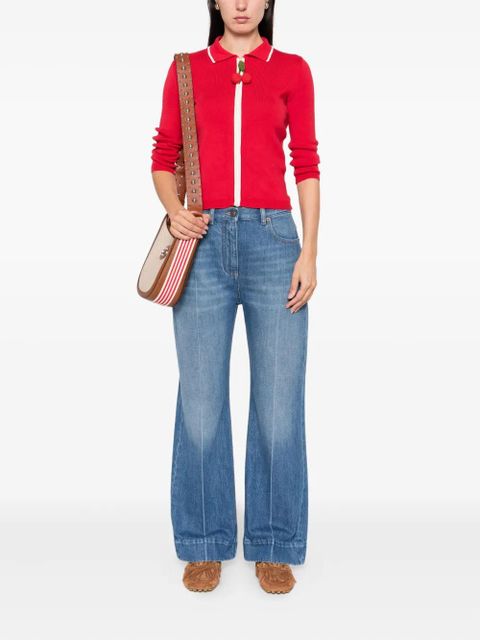 Valentino Garavani cropped flared jeans - Blue