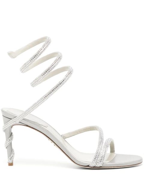 René Caovilla Margot 80mm crystal-embellished sandals - Silver - zdjęcie produktu nr 1