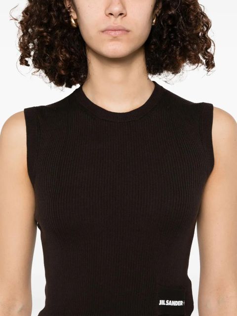 Jil Sander cropped top - Brown