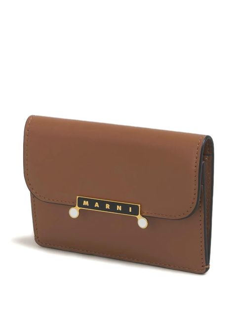 Marni leather cardholder - Brown