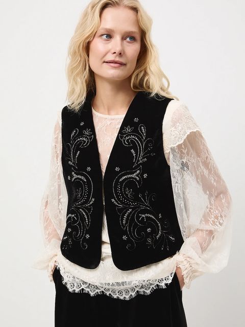 Medicine kamizelka damska kolor czarny jednorzędowa