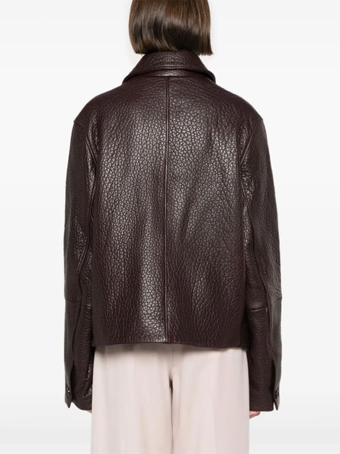 AMI Paris leather jacket - Brown