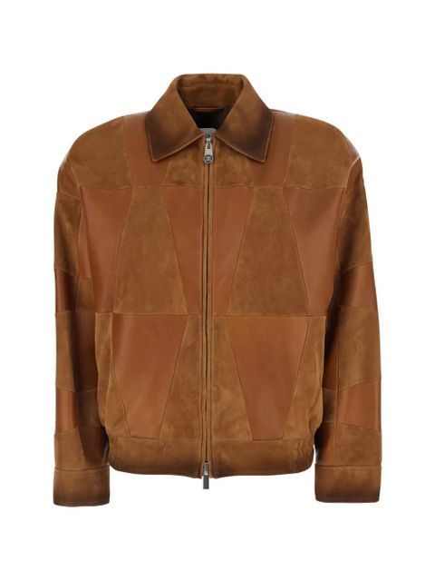 Versace patchwork leather jacket - Brown - zdjęcie produktu nr 1
