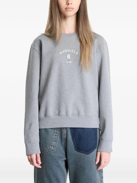 MM6 Maison Margiela logo-print sweatshirt - Grey - zdjęcie produktu nr 1