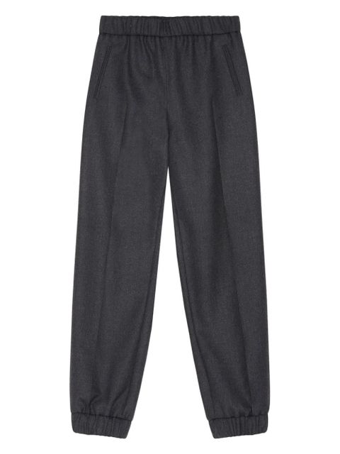 GANNI elasticated-waistband trousers - Grey - zdjęcie produktu nr 1
