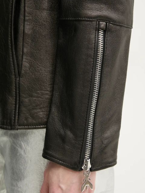 Patrizia Pepe kurtka skórzana kolor czarny przejściowa 8O0160 L143