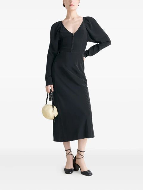 LEMAIRE bias-cut raglan-sleeve midi dress - Black - zdjęcie produktu nr 2