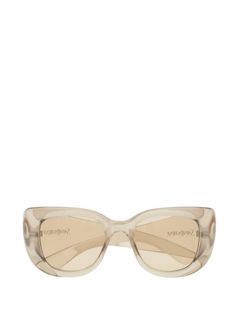 Saint Laurent Eyewear oval-frame sunglasses - Neutrals - zdjęcie produktu nr 1