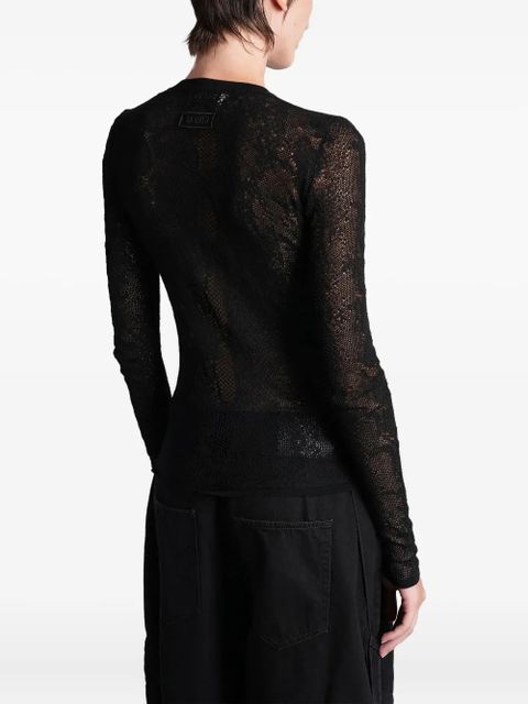The Attico openwork blouse - Black